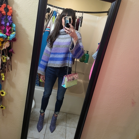 NWT Kurt Geiger Medium Kensington Multi Color Sequin Bag Purse - Picture 2 of 16